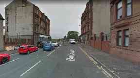 Injured: The man was found on Bisland Drive near Maryhill Road.