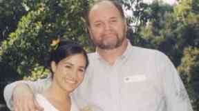 A young Meghan Markle with her father, Tom, who is currently undergoing heart surgery.