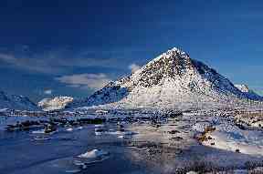 Blue skies at Glencoe.