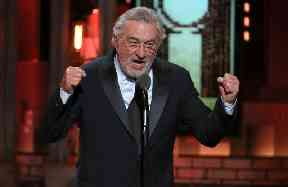 Robert De Niro introduces a performance by Bruce Springsteen at the 72nd annual Tony Awards (Michael Zorn/Invision/AP)
