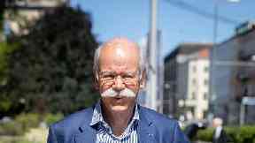 Dieter Zetsche, CEO of German car maker Daimler arrives for a meeting at Germany’s Traffic and Infrastructure Ministry in Berlin (AP)