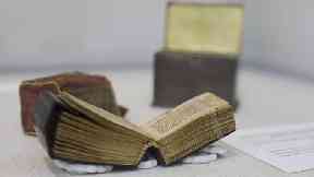 The 10th century Koran is on display at Israel’s National Library in Jerusalem (Caron Creighton/AP)