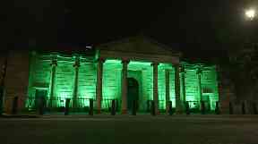 Dover House on Whitehall in London last night.