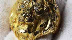 Elvis Presley’s lion head ring worn by him in 1972.