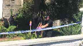 Bute: Police searched gardens for evidence.