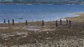 Beach: Police have been searching the coastline.