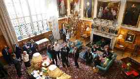 Members of the Cabinet mingle at Chequers