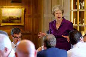 Theresa May at the Chequers meeting on Friday