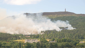 Smoke: Residents advised to keep windows closed.