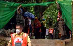 Four boys have already been rescued and sent to hospital