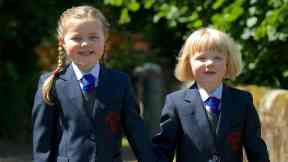 School: On their way to Langbank Primary.