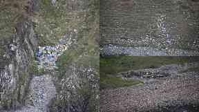 Some of the images taken from the air.