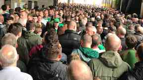 Celtic Park: Five people were injured.