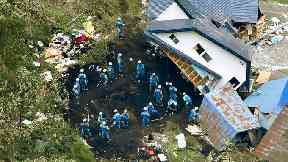 Damage in Atsuma town, Hokkaido.