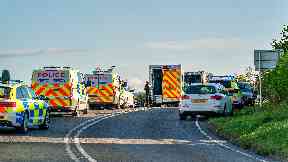 Moray: Emergency services at the scene.