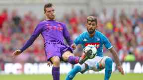 Encounter: Scotland skipper Andy Robertson (left) faced off against Elseid Hysaj in club action early this summer.