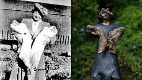 May Donoghue and her statue.