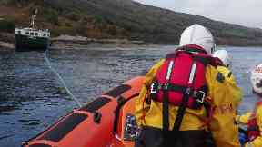 Rescue: One vehicles was on board.