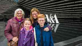 Sheila Harkness, with her family, was the 100,000th visitor.