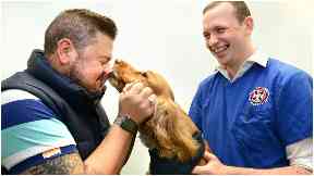 Reunited: Kurt was in the animal hospital for four weeks.