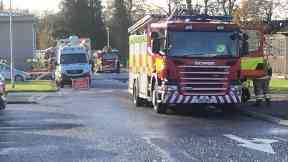 Stracathro: The fire broke out in the roof.