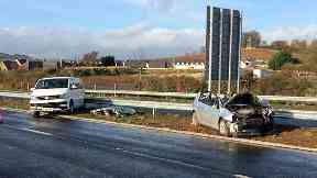Crash: The incident occured around 9.30am.