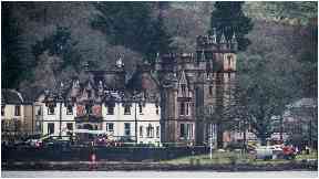 Cameron House Hotel: Devastated by fire.