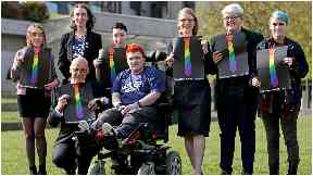 Success: Campaigners from the Time for Inclusive Education (Tie) group.