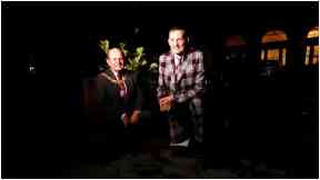 Honoured: Doddie with Frank Ross.