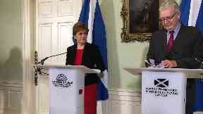 Nicola Sturgeon: First Minister delivered a speech at Bute House.