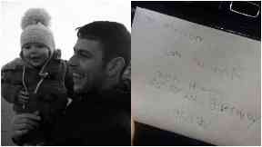 Touching: Jase wrote a letter to his dad in heaven.