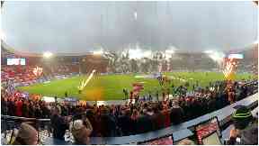 Media Pen: Steven's view of the pitch.