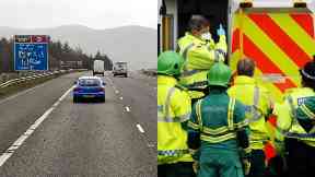 M74: Road has been closed by police.