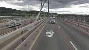 Erskine Bridge: Road was closed.