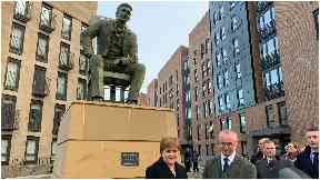 Statue: First Minister Nicola Sturgeon at the grand unveiling.