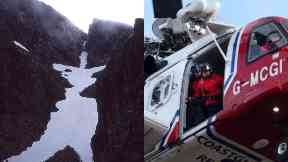 Ben Nevis: He was recovered by the coastguard helicopter.