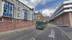 Dundee: A traffic cone was thrown from the car park.
