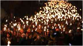 Hogmanay: The procession kicks of celebrations.