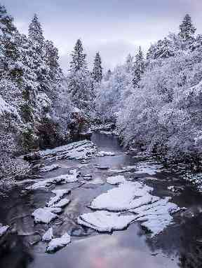 Invermoriston in winter's cloak.