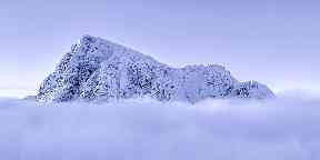 Temperature inversion surrounds Buachaille Etive Mor at Glencoe.
