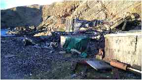 Cove Harbour: Five boats destroyed in 'suspicious' fire.