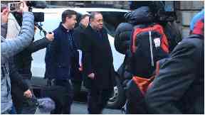 Salmond: Arriving at court.