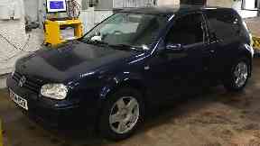 Recovered: Thomas Saunders' Volkswagen Golf GTI.