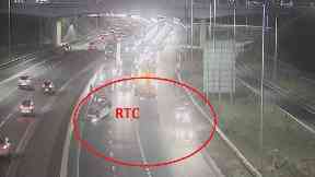 M90: Three-car smash.