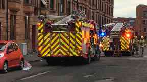 Govan: Three people taken to hospital.