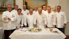 Andrew Fairlie, third from left, with a host of other top chefs .