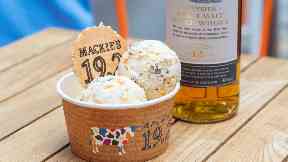 The unusual ice cream can also be served with a nip of whisky.