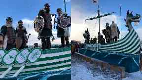 The theme for the boat was Celtic FC.