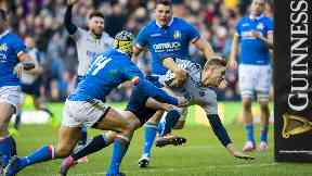 First: Chris Harris scores his first Scotland try.