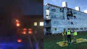 Blaze: Around 40 firefighters were called.